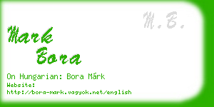 mark bora business card