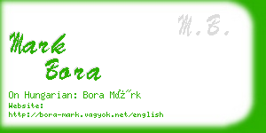 mark bora business card